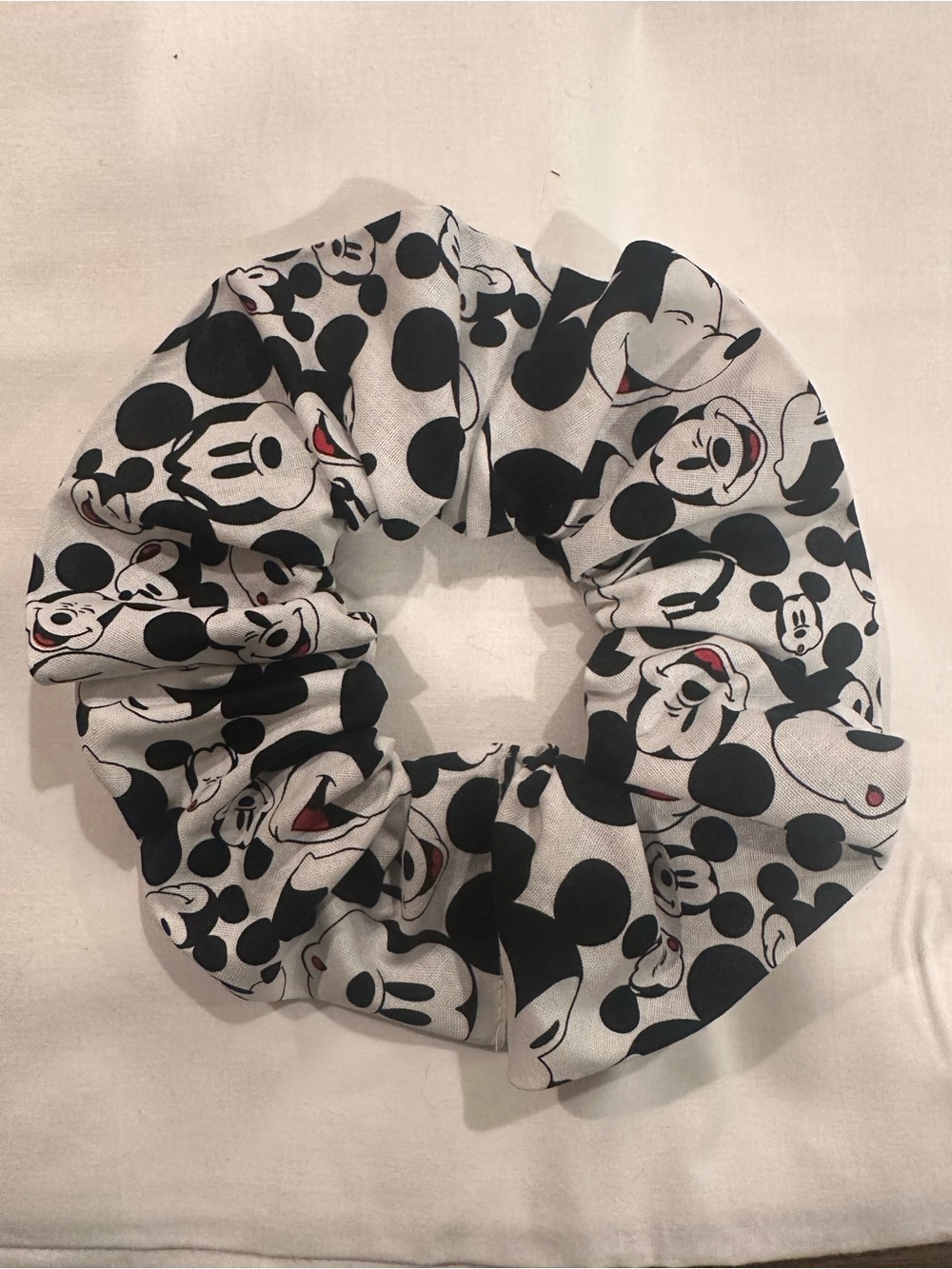 Mickey Mouse Black & White Kids Scrunchie